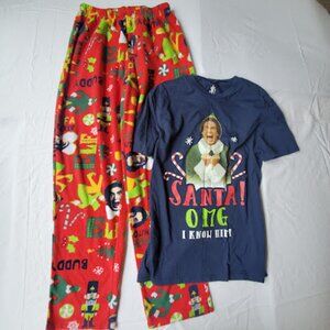 Buddy the Elf Christmas Pajamas Santa! OMG I Know Him! Size S/M Flannel